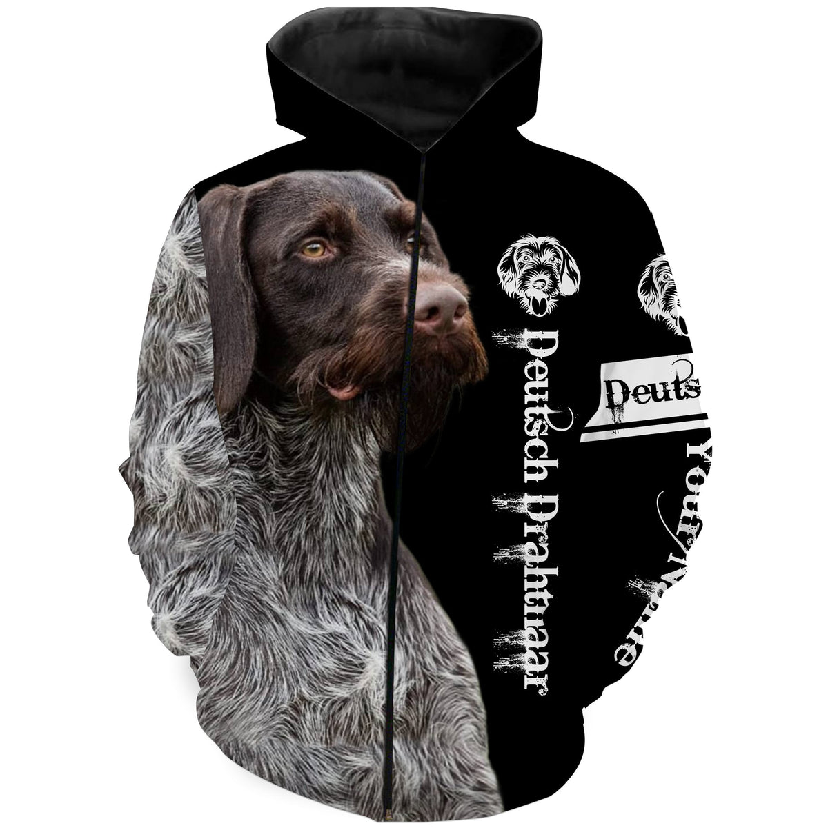 Deutsch Drahthaar Custom Name 3D All Over Printed Shirts, Hoodie, T-shirt Drahthaar Dog Gifts for Dog Lovers