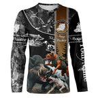 Wild Boar Hunting with Dogs Camo Custom Name Shirts, Boar hunting shirt, Gift for hunter