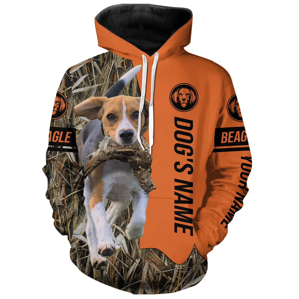 Beagle Hunting dog customized Name all over printed Shirt, Beagle hunting Gift for hunters