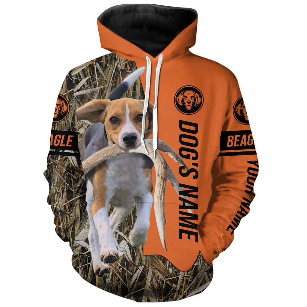 Beagle Hunting dog customized Name all over printed Shirt, Beagle hunting Gift for hunters