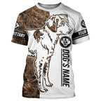 Brittany Gun Dog Tattoo Camo Customized Name Shirt, Hoodie - Brittany Hunting Dog, Duck Bird Hunting Gifts