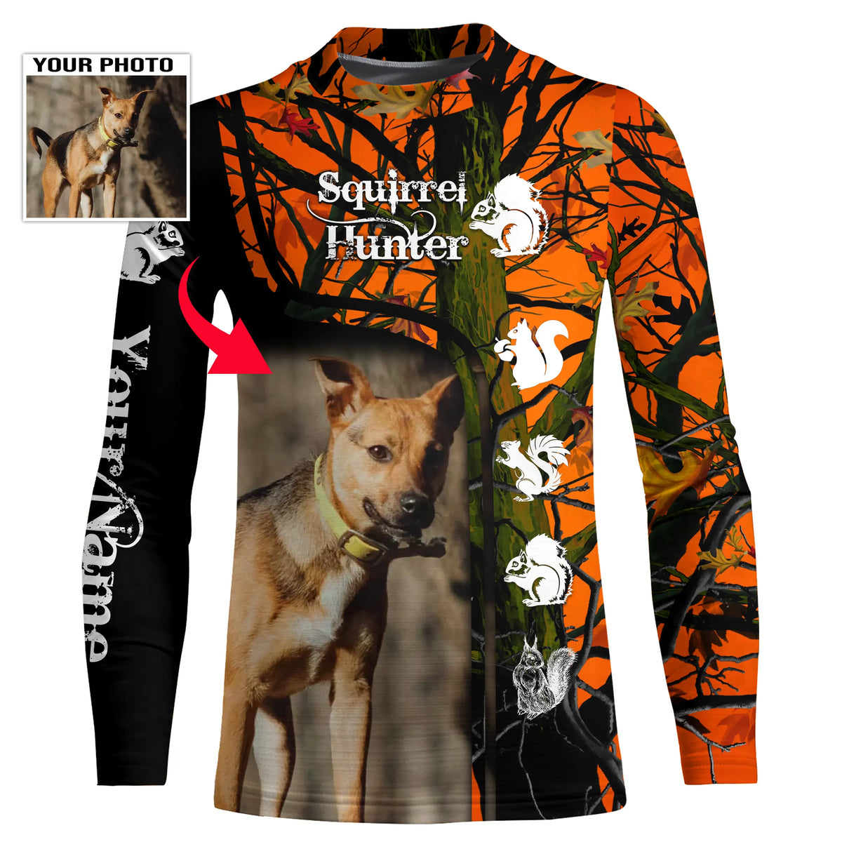 Best Squirrel Hunting Dogs Customized name and photo 3D All over print Shirts, Squirrel hunting gifts