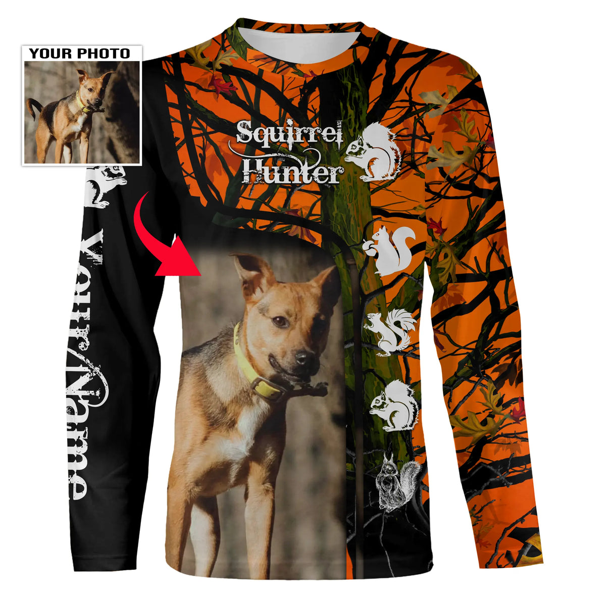 Best Squirrel Hunting Dogs Customized name and photo 3D All over print Shirts, Squirrel hunting gifts