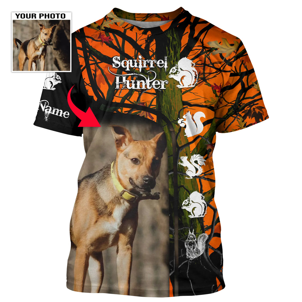 Best Squirrel Hunting Dogs Customized name and photo 3D All over print Shirts, Squirrel hunting gifts