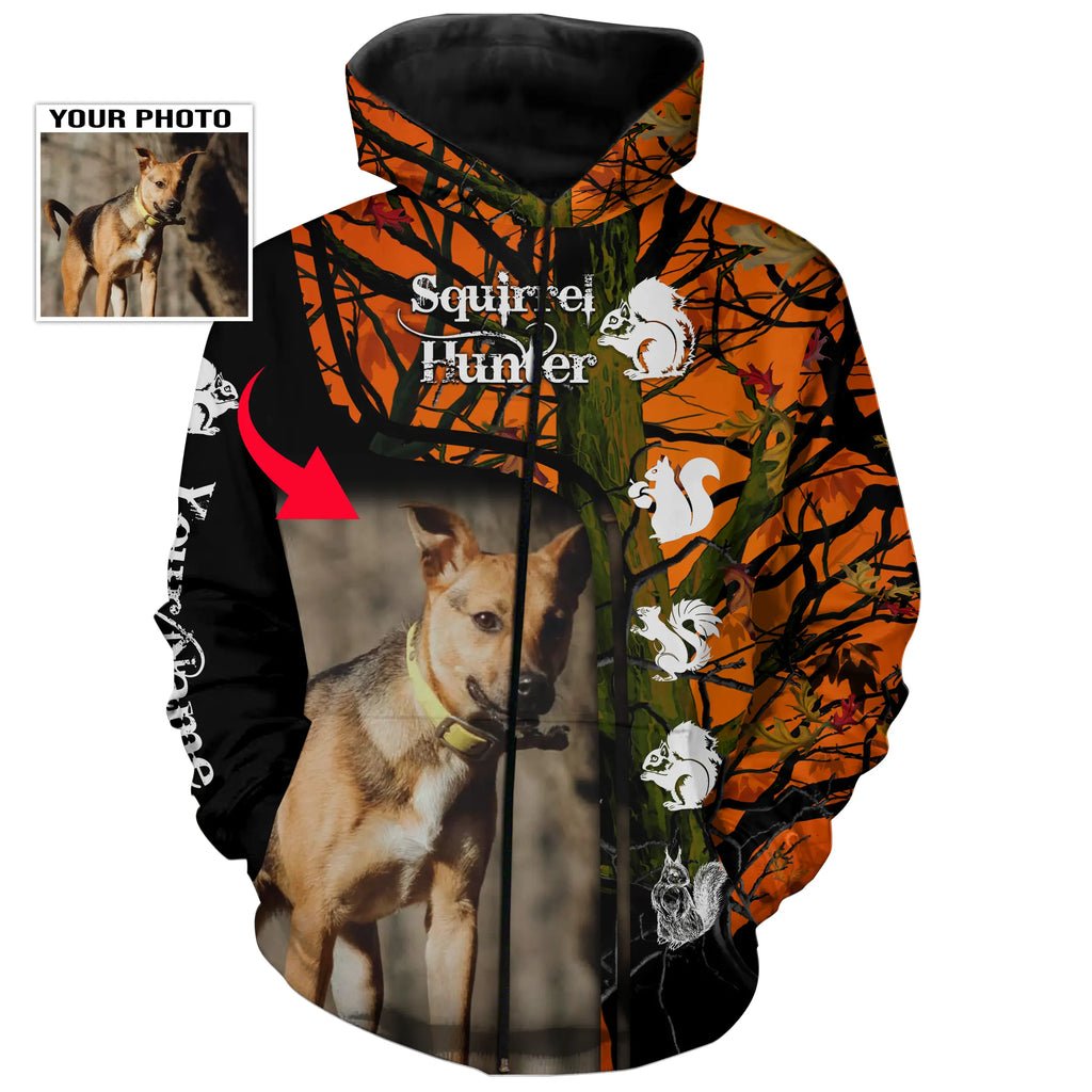 Best Squirrel Hunting Dogs Customized name and photo 3D All over print Shirts, Squirrel hunting gifts