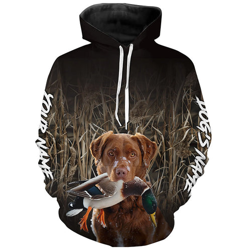 Duck Hunting Waterfowl Camo Chesapeake Bay Retriever Dog Hunting Shirts, Personalized Duck Hunting clothes