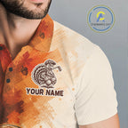 Personalized Vintage Autumn Golf Tops, Thanksgiving Turkey Golf Polo Shirt Custom Name
