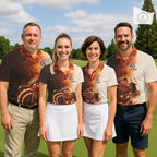 Personalized Vintage Autumn Golf Tops, Thanksgiving Turkey Golf Polo Shirt Custom Name