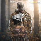 Deer Hunting 3D All Over Print Shirt Personalized Brown Fall Season Camo Hunting Clothes