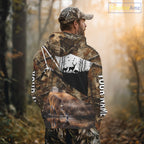 Deer Hunting 3D All Over Print Shirt Personalized Brown Fall Season Camo Hunting Clothes