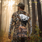 Deer Hunting 3D All Over Print Shirt Personalized Brown Fall Season Camo Hunting Clothes