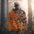 Whitetail Deer Hunting Orange and Autumn Camo Shirts, Personalized Hunting Shirt