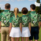 St Patricks Day Golf Polo Shirt Custom Shamrock Lucky Clover Team Tournament Jersey
