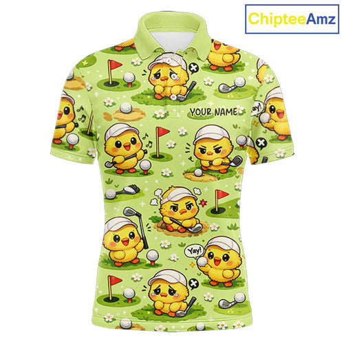 Funny Chicken Golf Polo Shirt, Cute Chicken With Golf Shirts For Team