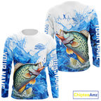 Crappie Fishing Shirt, Ice Fishing Long Sleeve Shirt, Crappie Fishing Apparel