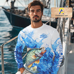 Crappie Fishing Shirt, Ice Fishing Long Sleeve Shirt, Crappie Fishing Apparel