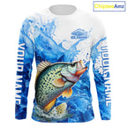 Crappie Fishing Shirt, Ice Fishing Long Sleeve Shirt, Crappie Fishing Apparel