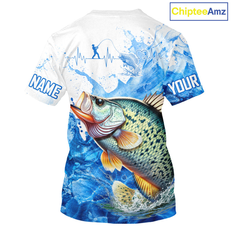 Crappie Fishing Shirts Short Sleeve, Ice Fishing Long Sleeve Shirt, Crappie Fishing Apparel