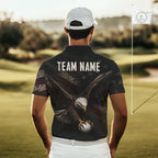 Eagle Golf Polo Shirt Personalized Golf Shirt American Eagle Custom Name Team Golf Outfit