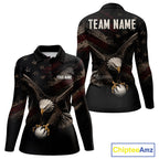 Eagle Golf Polo Shirt Personalized Golf Shirt American Eagle Custom Name Team Golf Outfit