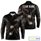 Eagle Golf Polo Shirt Personalized Golf Shirt American Eagle Custom Name Team Golf Outfit