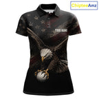 Eagle Golf Polo Shirt Personalized Golf Shirt American Eagle Custom Name Team Golf Outfit