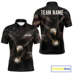 Eagle Golf Polo Shirt Personalized Golf Shirt American Eagle Custom Name Team Golf Outfit
