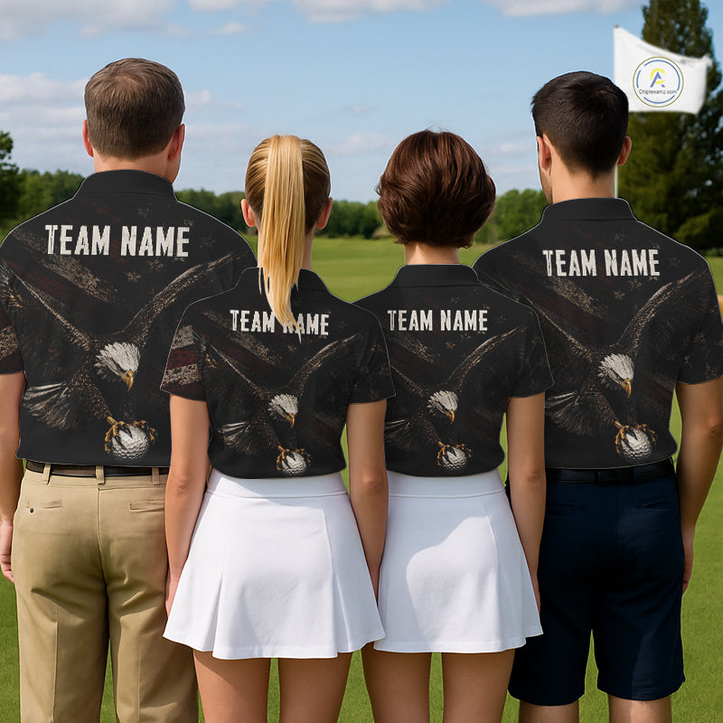 Eagle Golf Polo Shirt Personalized Golf Shirt American Eagle Custom Name Team Golf Outfit