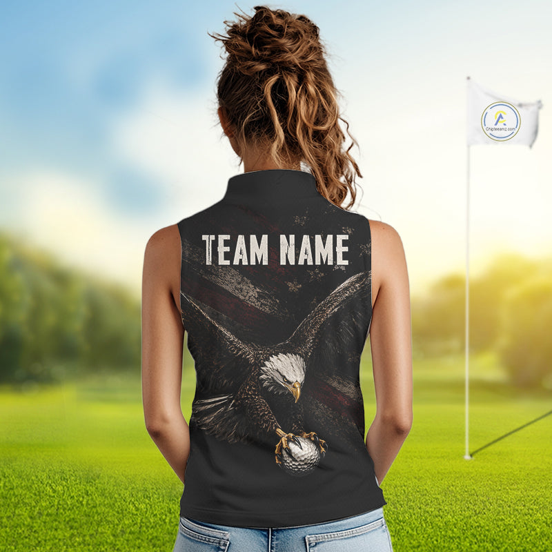 Eagle Golf Polo Shirt Personalized Sleeves Golf Shirt American Eagle Custom Name Team Golf Outfit