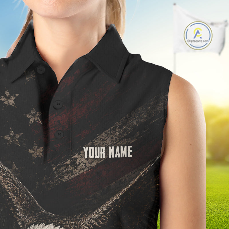 Eagle Golf Polo Shirt Personalized Sleeves Golf Shirt American Eagle Custom Name Team Golf Outfit