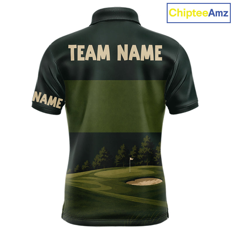 Golf Course Golfer Golf Top, Personalized Custom Golf Polo Shirt, Team Golf Shirt, Golf Gift
