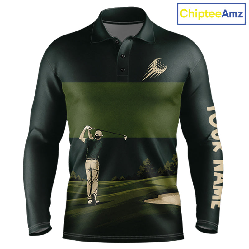 Golf Course Golfer Golf Top, Personalized Custom Golf Polo Shirt, Team Golf Shirt, Golf Gift