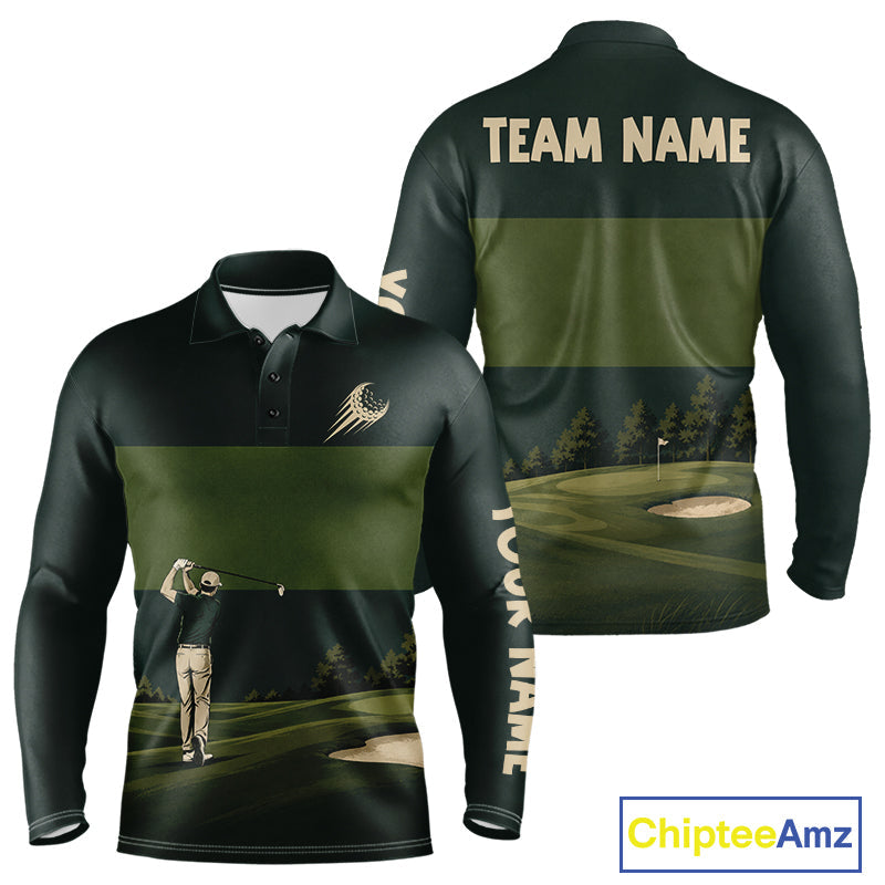 Golf Course Golfer Golf Top, Personalized Custom Golf Polo Shirt, Team Golf Shirt, Golf Gift