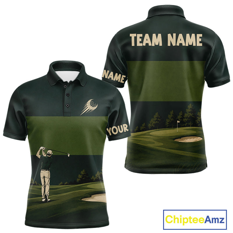 Golf Course Golfer Golf Top, Personalized Custom Golf Polo Shirt, Team Golf Shirt, Golf Gift
