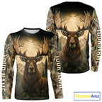 Best 's 3D Moose Hunting Shirt Forest Camouflage Apparel Gift For Hunter