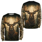 Best 's 3D Moose Hunting Shirt Forest Camouflage Apparel Gift For Hunter