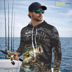 Hooded Largemouth Bass Fishing Jerseys, Custom Bass Performance Fishing Apparel