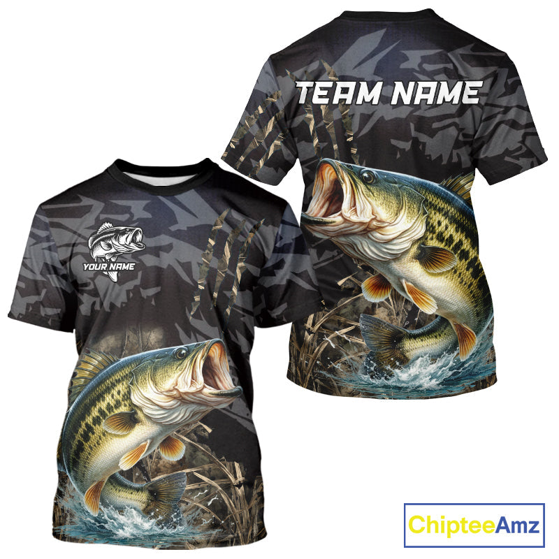 T-Shirt Bass Fishing Jerseys, Custom Bass Performance Fishing Apparel