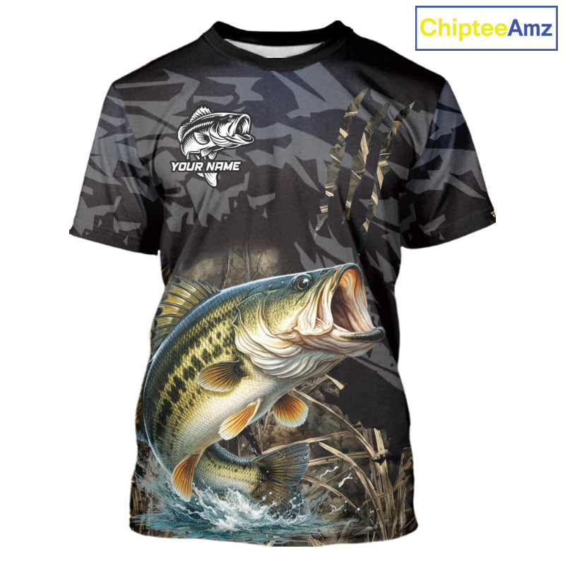 T-Shirt Bass Fishing Jerseys, Custom Bass Performance Fishing Apparel