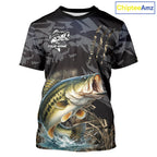 T-Shirt Bass Fishing Jerseys, Custom Bass Performance Fishing Apparel