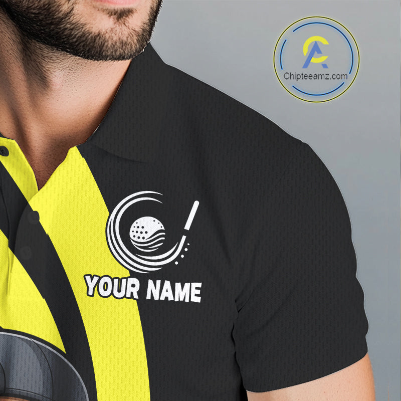 Funny Turkey Golfer Polo, Custom Name Team Golf Shirt, Golf Top