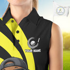 Funny Turkey Golfer Polo, Custom Name Team Sleeveless Golf Shirt, Golf Top