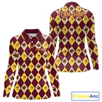 Turkey Golf Shirt, Thanksgiving Argyle Golf Top, Custom Name Golf Shirt