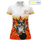 Custom Name Bulldog Bowling Polo Shirt, Funny Dog Apparel, Personalized Team Bowling Shirt