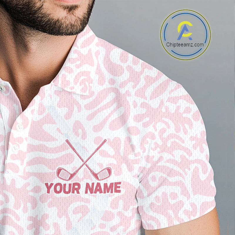 Personalized Pig Golf Shirt, Funny Golf Team Polo, Custom Name & Team Name