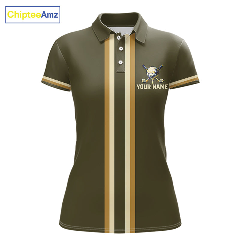Personalized Golf Polo Shirt Retro Design Custom Name Team Golf Shirt, Golfing Gift