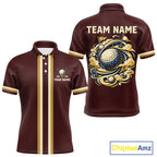 Personalized Golf Polo Shirt Retro Design Custom Name Team Golf Shirt, Golfing Gift