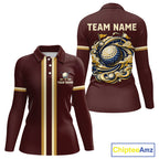 Personalized Golf Polo Shirt Retro Design Custom Name Team Golf Shirt, Golfing Gift