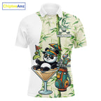 Funny Tropical Bamboo Panda Bear Apparel, Custom Name Performance Golf Jersey