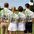 Funny Tropical Bamboo Panda Bear Apparel, Custom Name Performance Golf Jersey